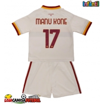 Camisa de Futebol AS Roma Manu Kone #17 Equipamento Secundário Infantil 2026-27 Manga Curta (+ Calças curtas)